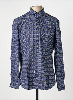 Chemise manches longues imprimé fantaisie bleu MARVELIS homme