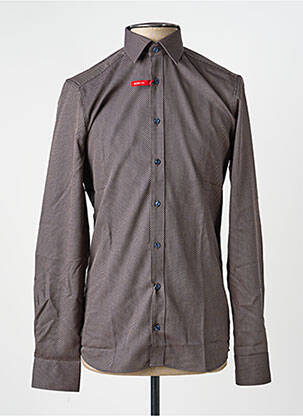 Chemise manches longues imprimé fantaisie noir MARVELIS homme