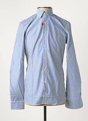 Chemise manches longues coupe cintrée bleu MARVELIS homme