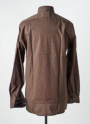 Chemise manches longues coupe droite marron MARVELIS homme