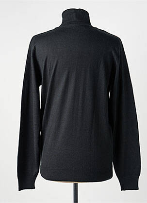 Pull col roulé coupe cintrée manches longues noir CAP 10 TEN homme