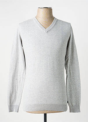 Pull col v manches longues gris TIFFOSI homme