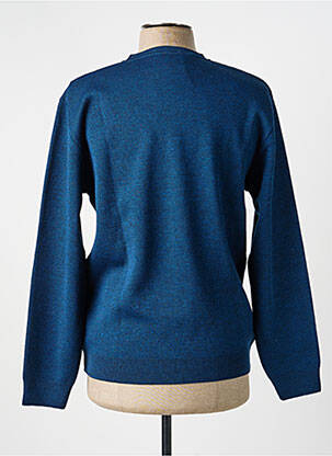 Pull col v manches longues bleu RHODAMEL homme