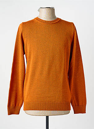 Pull col rond manches longues orange OCEAN homme
