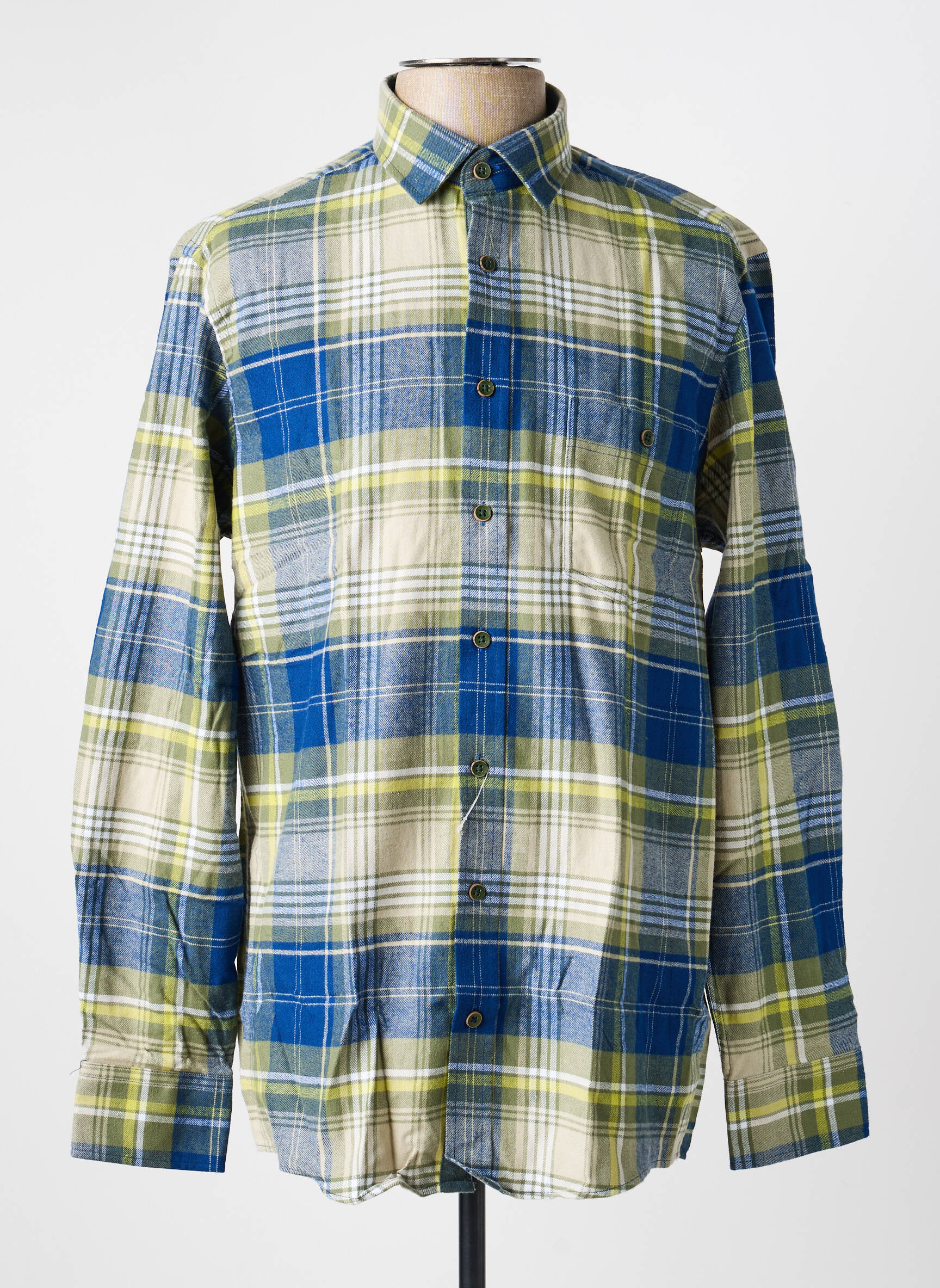 Chemise manches longues imprimé fantaisie bleu REDMOND homme