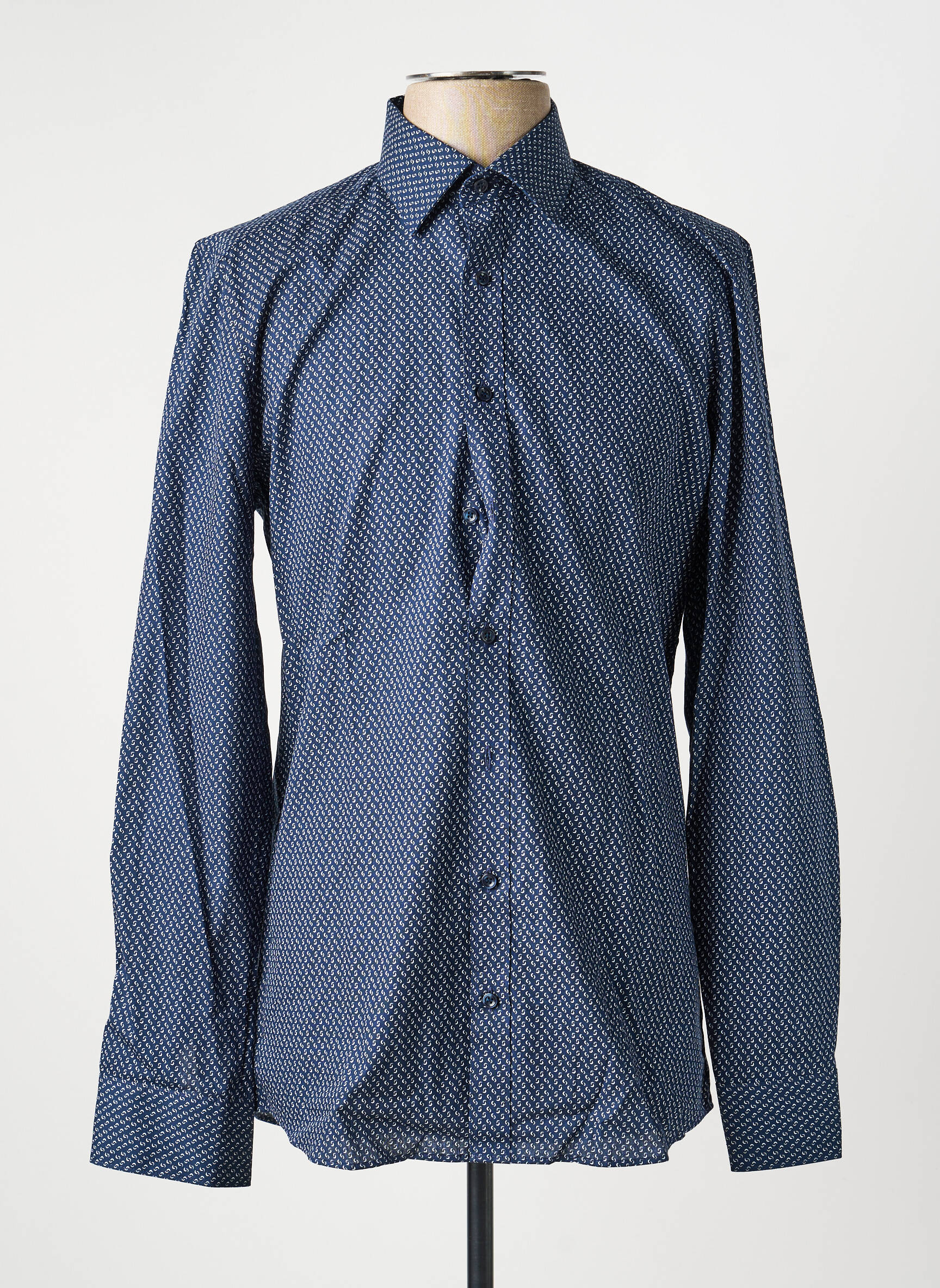Chemise manches longues imprimé fantaisie bleu MARVELIS homme