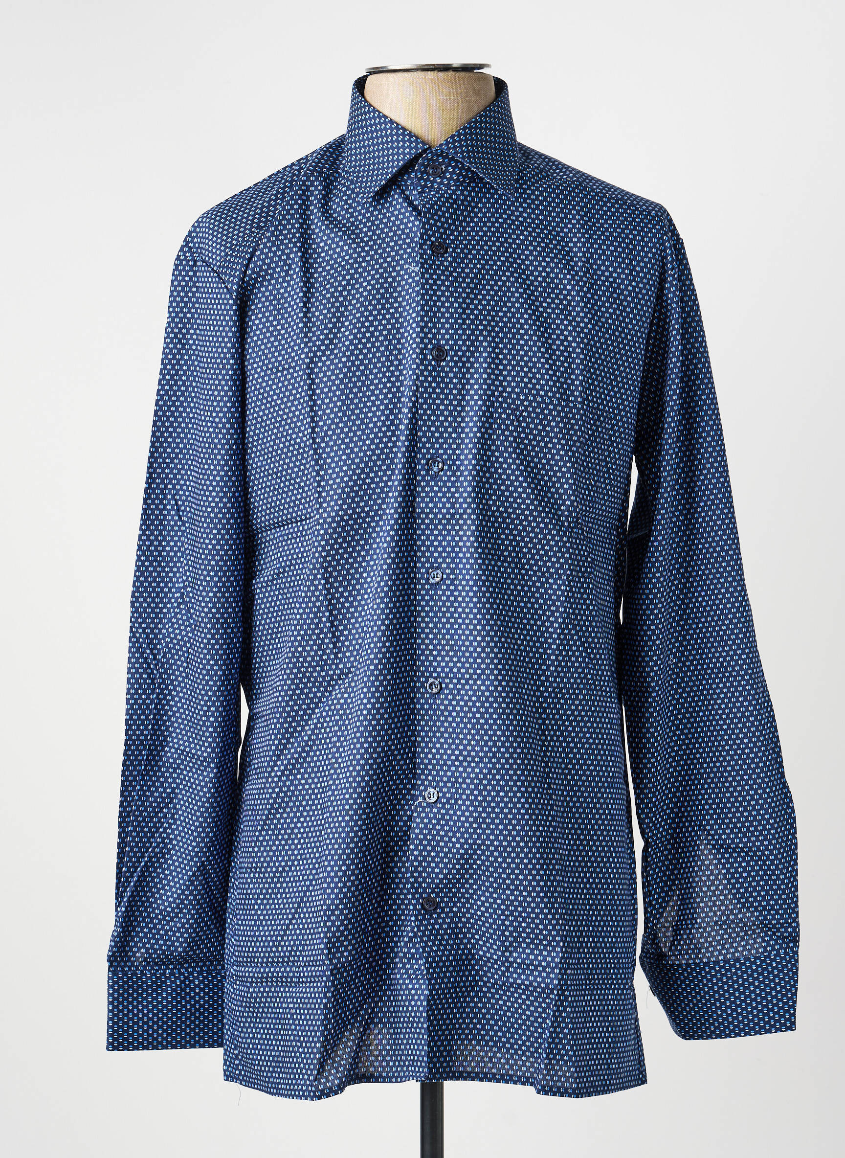 Chemise manches longues imprimé fantaisie bleu MARVELIS homme