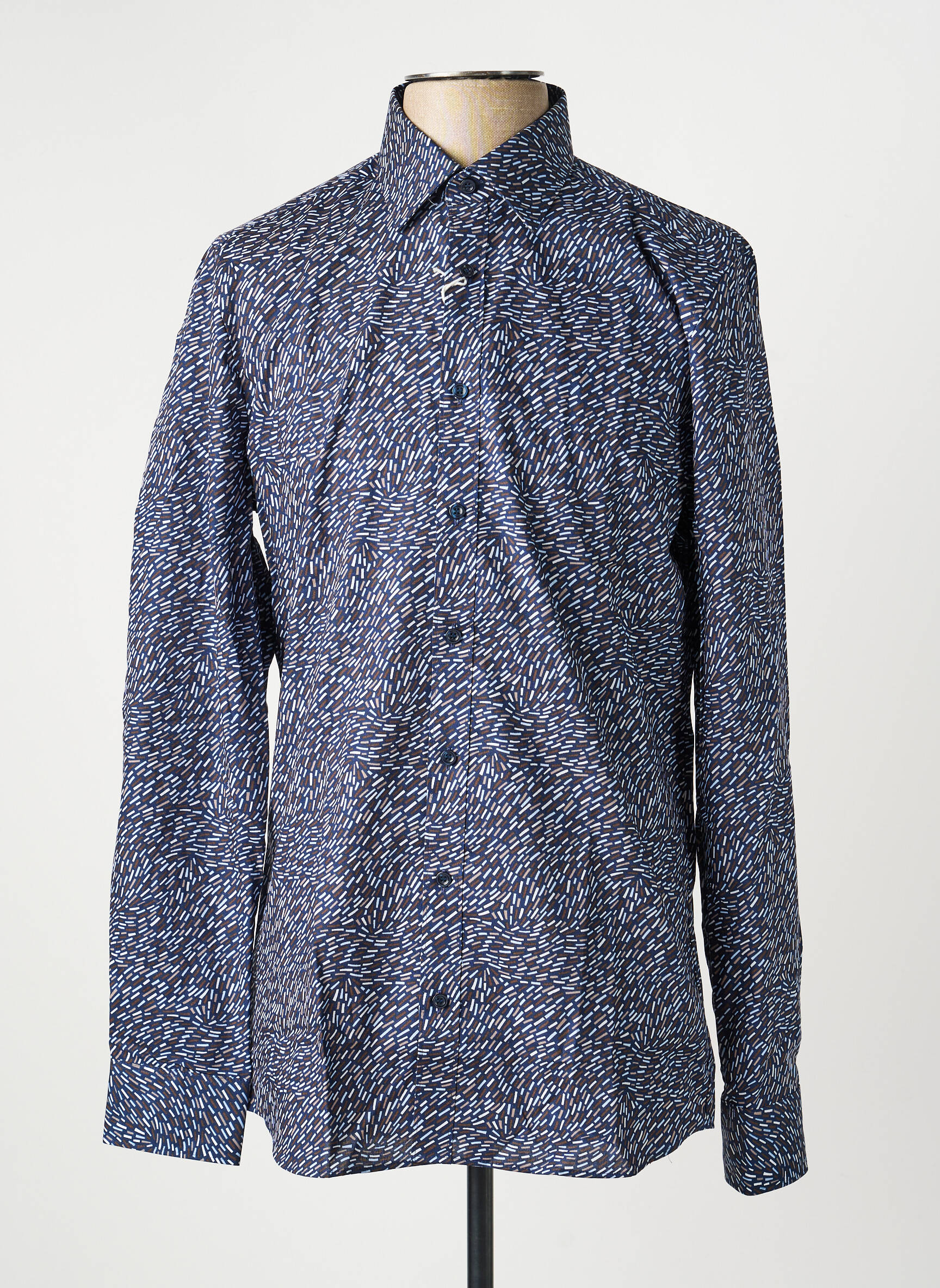 Chemise manches longues manches longues bleu MARVELIS homme