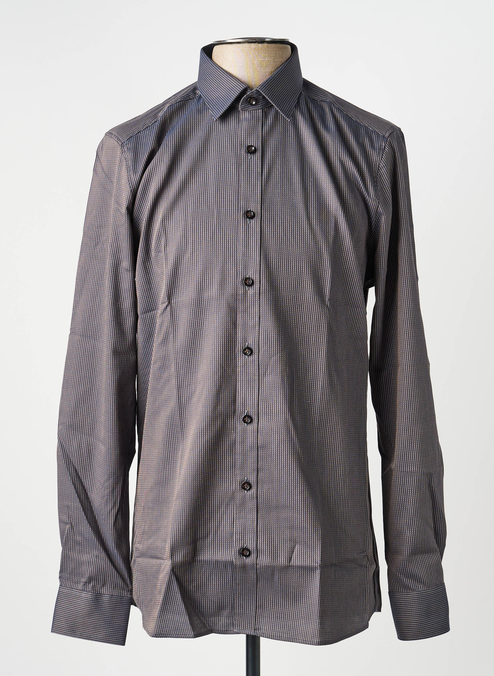 Chemise manches longues imprimé fantaisie gris MARVELIS homme