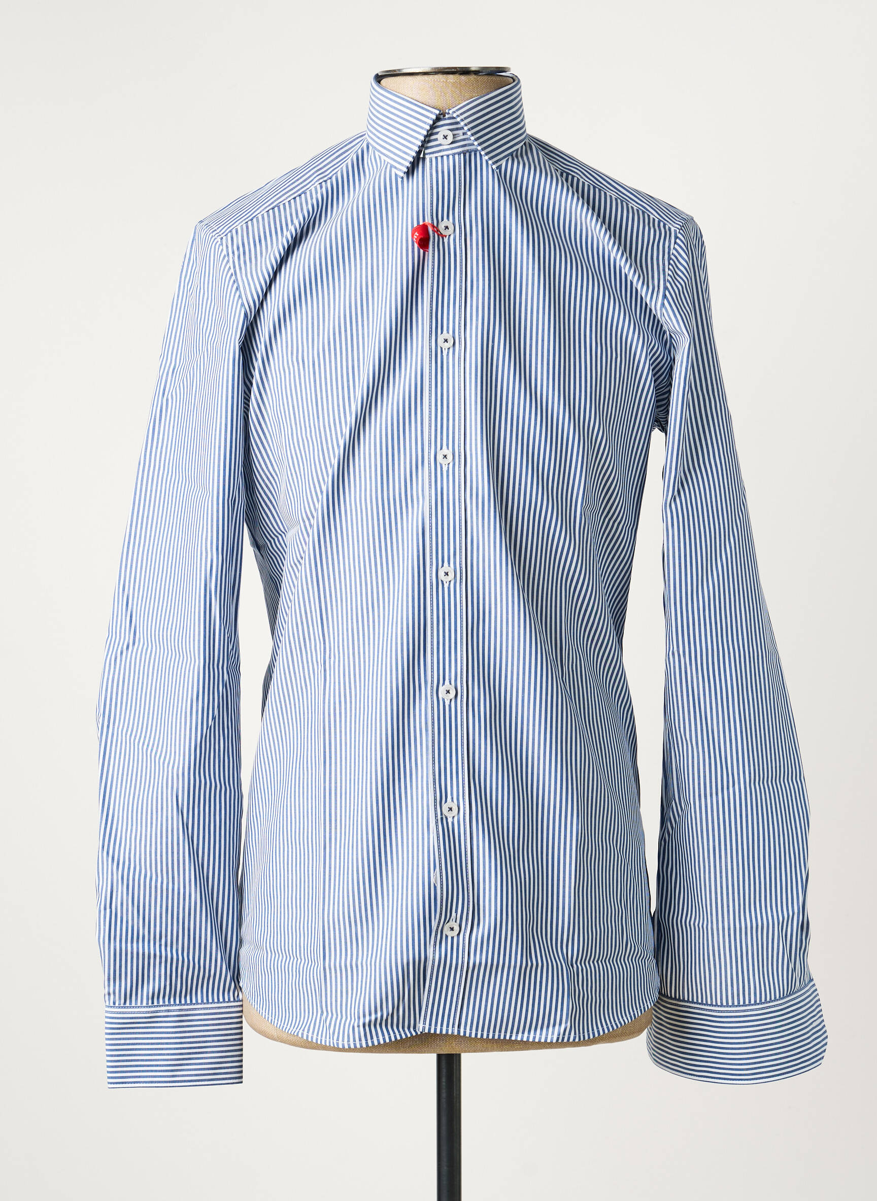 Chemise manches longues coupe cintrée bleu MARVELIS homme