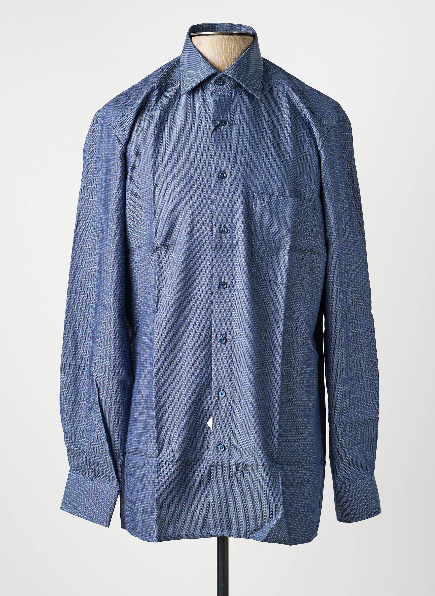 Chemise manches longues imprimé fantaisie bleu MARVELIS homme