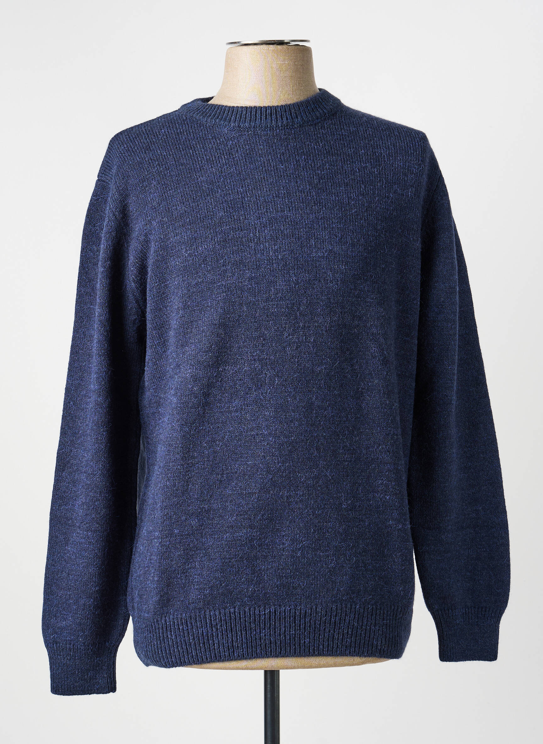 Pull col rond manches longues bleu STIL PARK homme