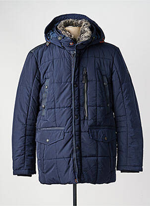 Doudoune manches longues a capuche bleu CALAMAR homme