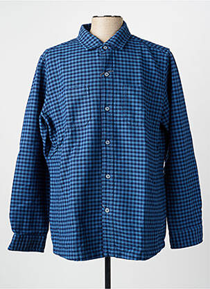 Chemise manches longues poches bleu MARVELIS homme