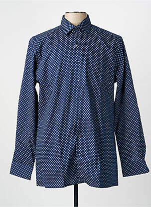 Chemise manches longues poches bleu MARVELIS homme