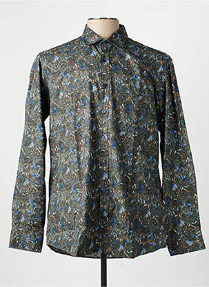 Chemise manches longues poches vert MARVELIS homme