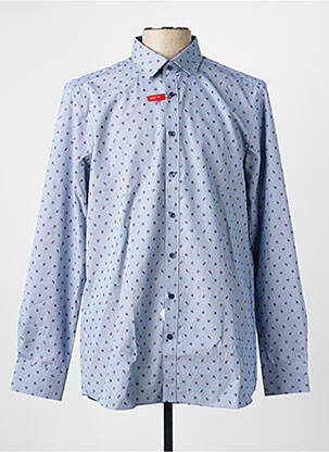 Chemise manches longues imprimé fantaisie bleu MARVELIS homme