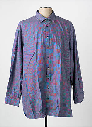 Chemise manches longues poches bleu MARVELIS homme