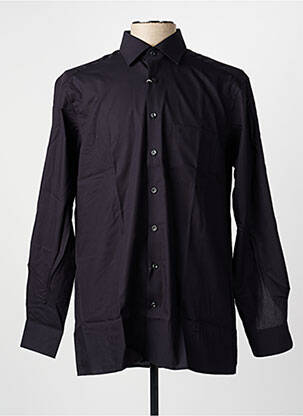 Chemise manches longues poches noir MARVELIS homme