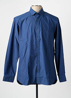 Chemise manches longues poches bleu MARVELIS homme