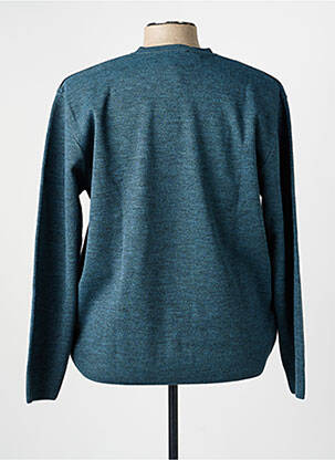 Pull col v manches longues bleu RHODAMEL homme