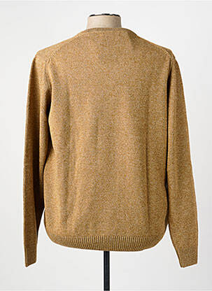 Pull col v manches longues beige BROWN JURY homme