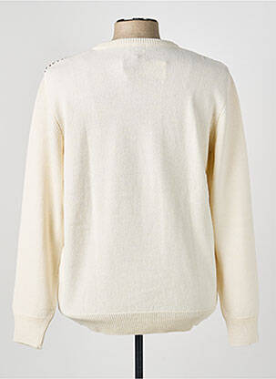Pull col v manches longues beige DARIO BELTRAN homme