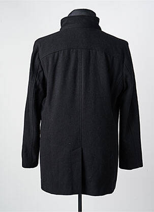Manteau long coupe droite sans capuche noir THOMAS GOODWIN homme