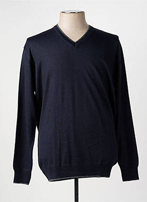 Pull col v manches longues noir CAP 10 TEN homme