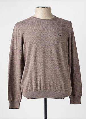 Pull stretch manches longues marron DARIO BELTRAN homme
