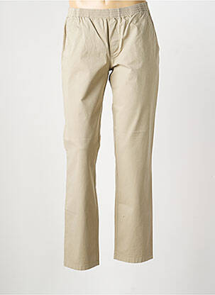 Pantalon chino tissage popeline taille normale beige LCDN homme