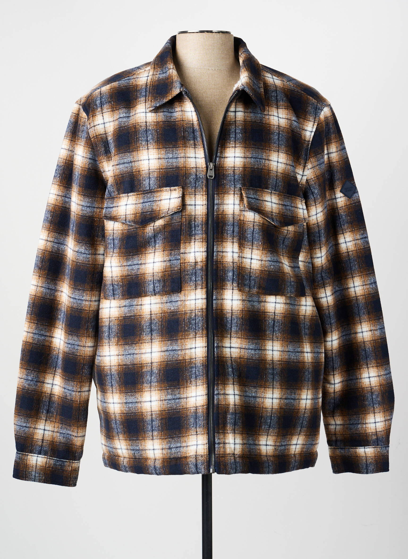 Veste casual finition intérieure fourrure synthétique marron TIFFOSI homme