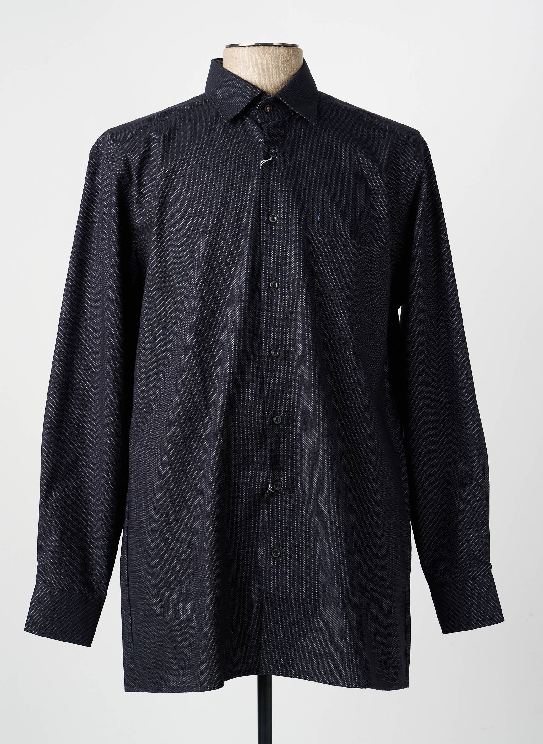 Chemise manches longues poches noir MARVELIS homme