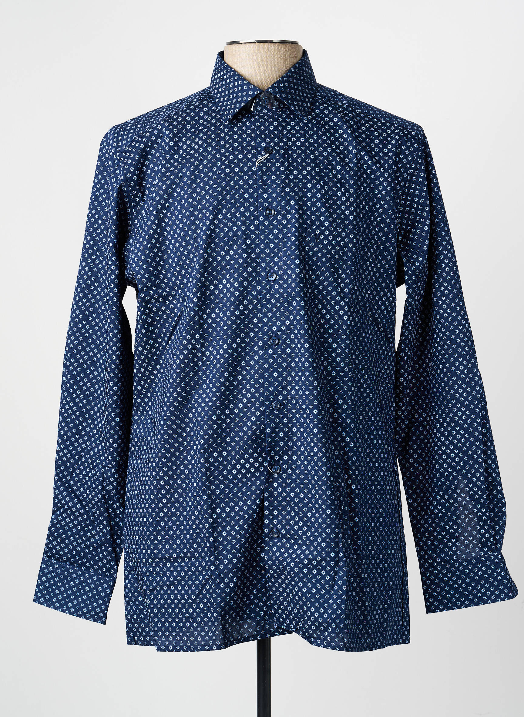 Chemise manches longues poches bleu MARVELIS homme