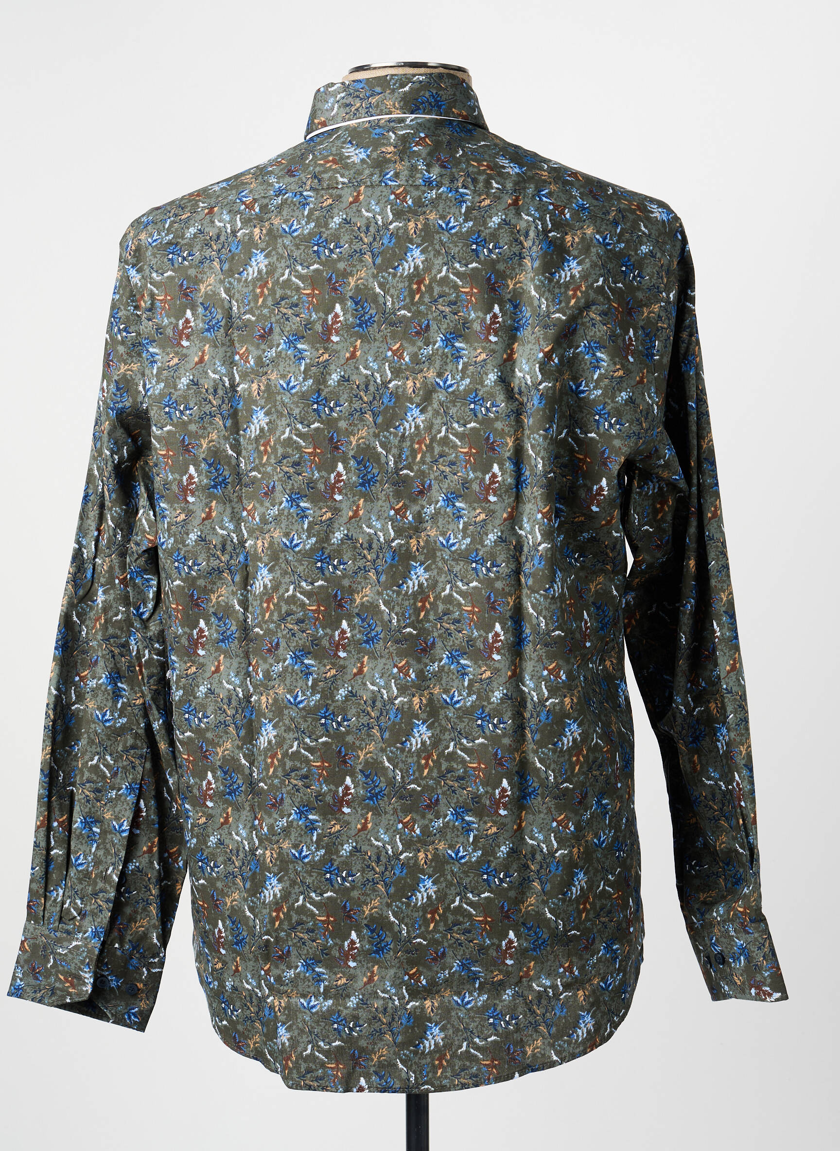 Chemise manches longues poches vert MARVELIS homme