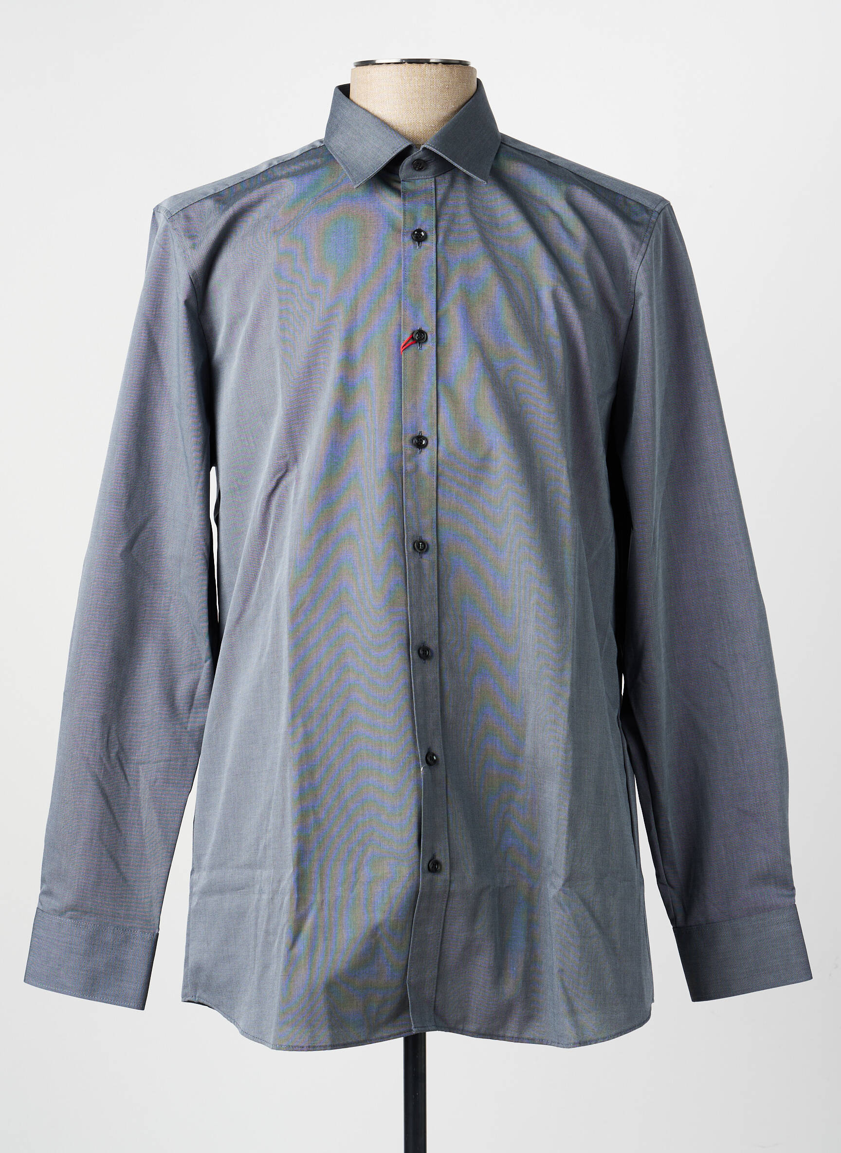 Chemise manches longues coupe cintrée gris MARVELIS homme