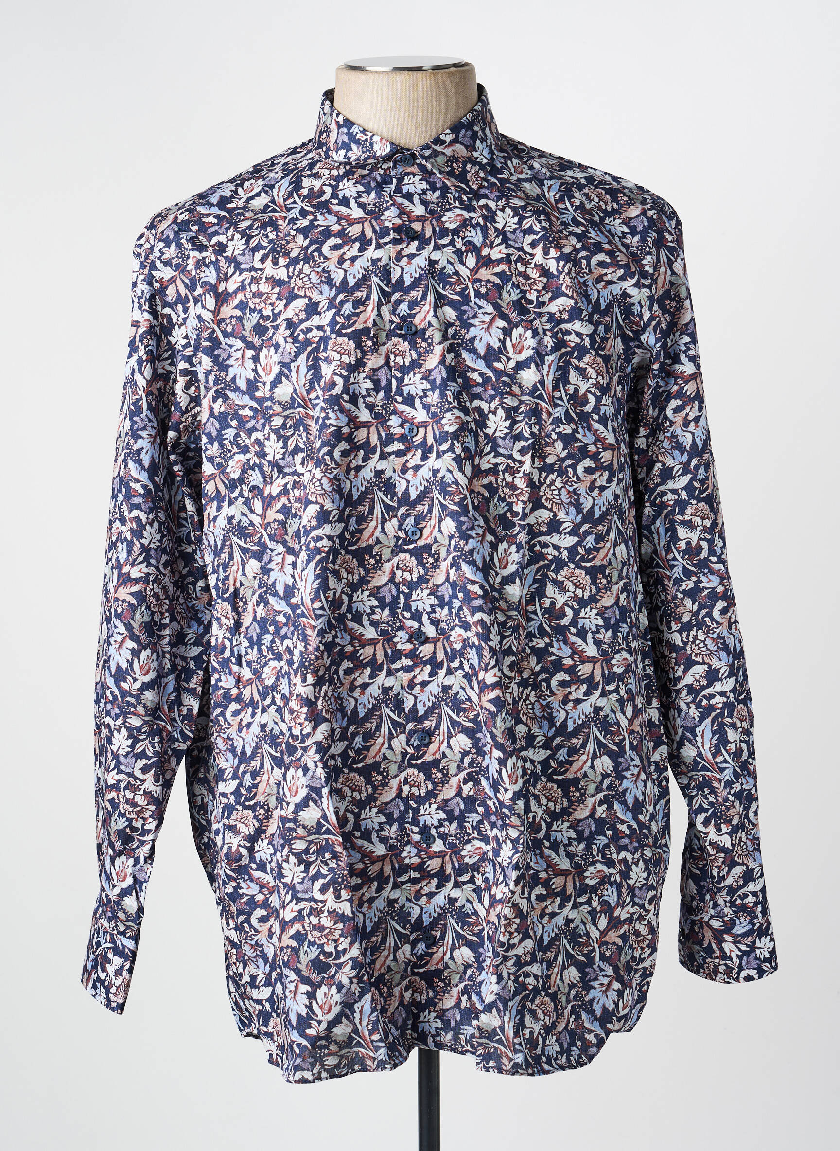 Chemise manches longues coupe droite bleu MARVELIS homme