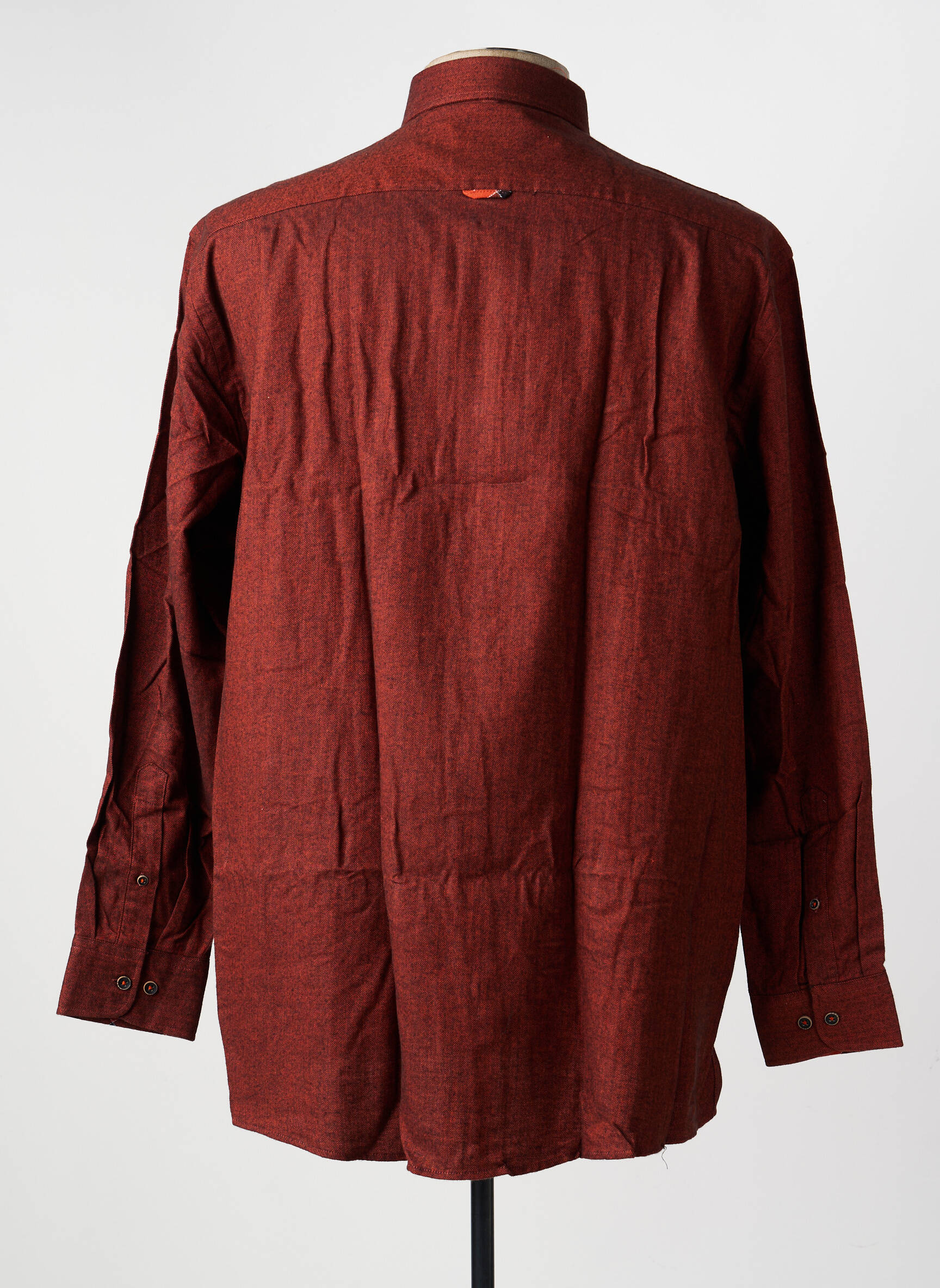 Chemise manches longues poches orange REDMOND homme