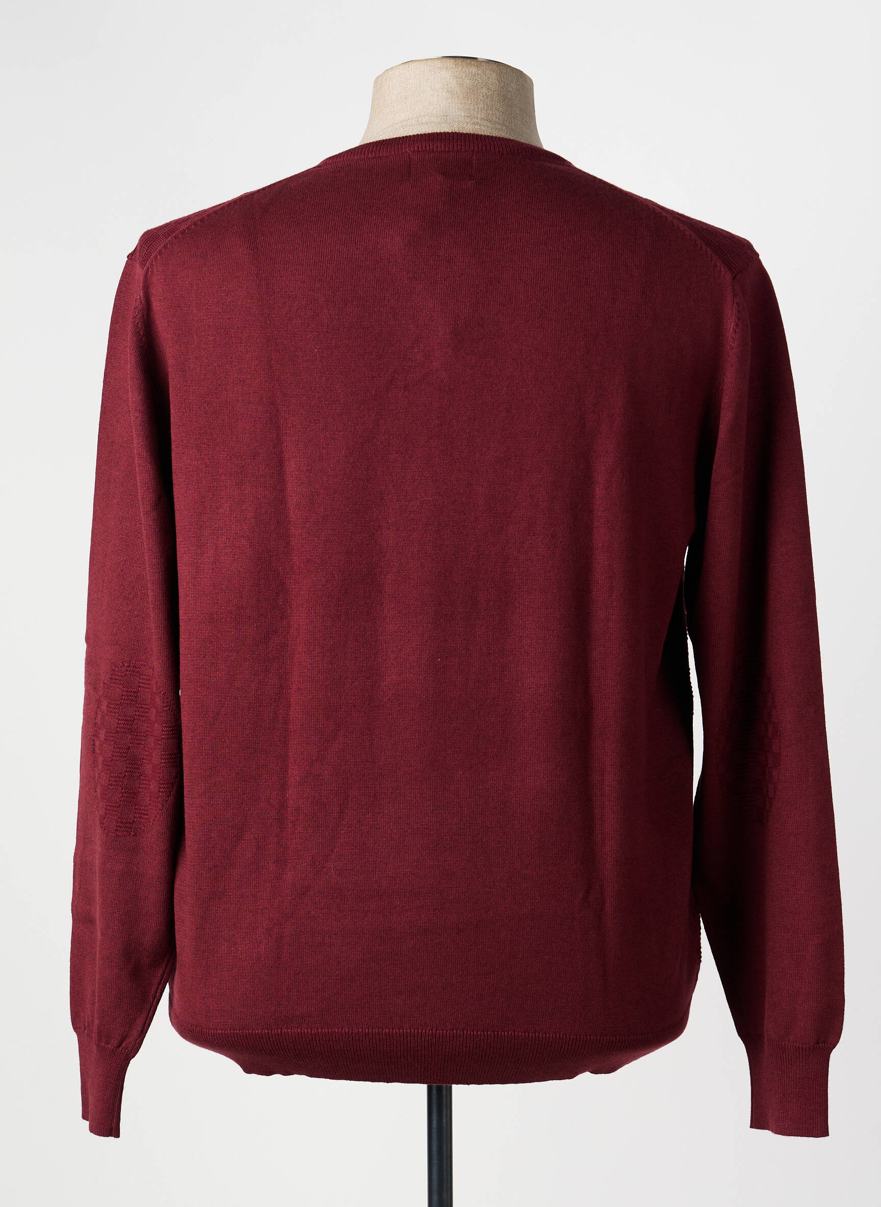 Pull col v manches longues rouge DARIO BELTRAN homme