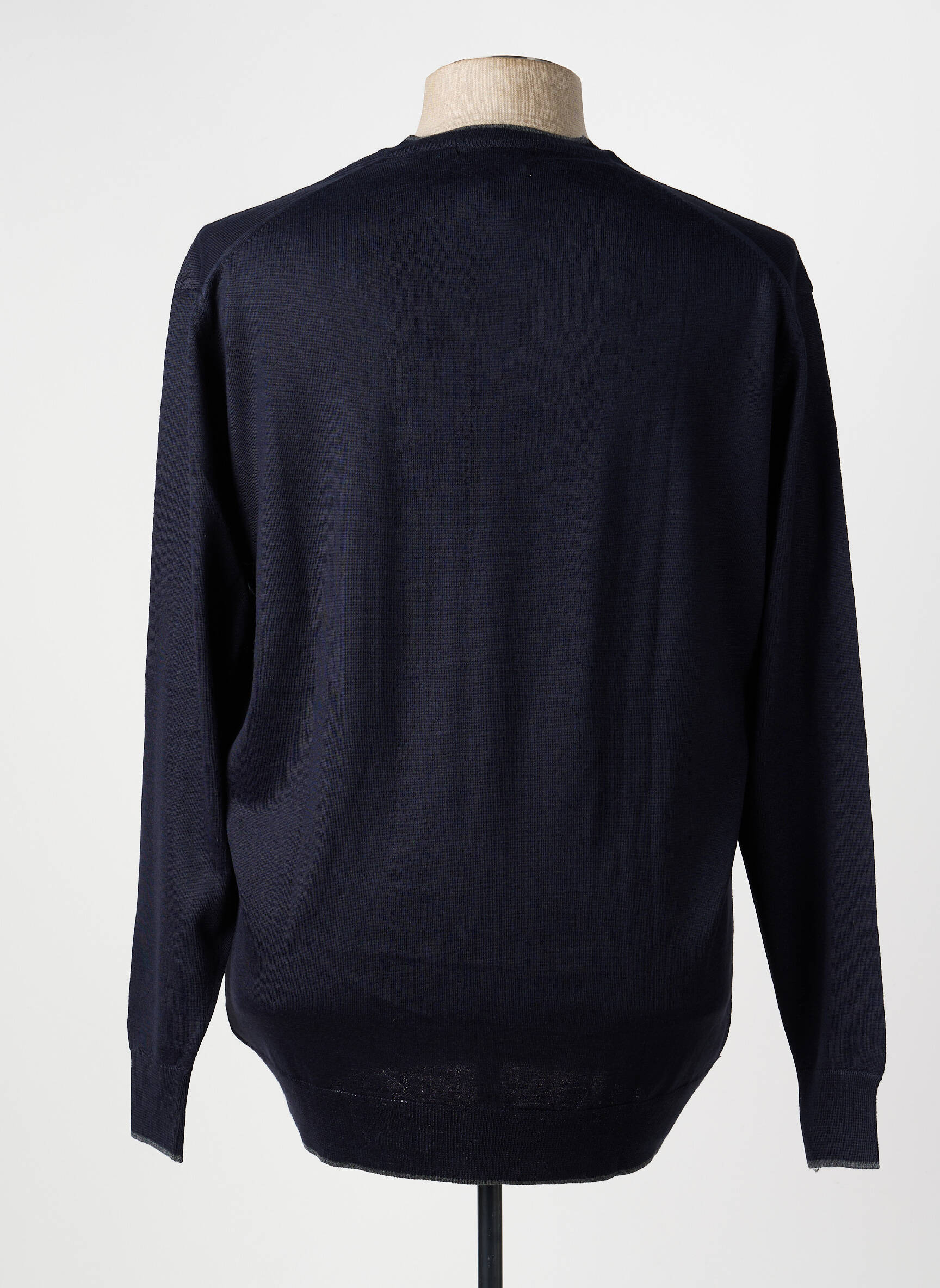 Pull col v manches longues noir CAP 10 TEN homme