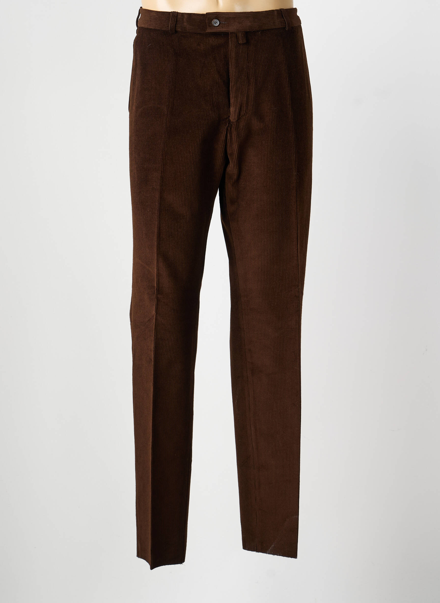 Pantalon chino stretch taille normale marron COSSERAT homme