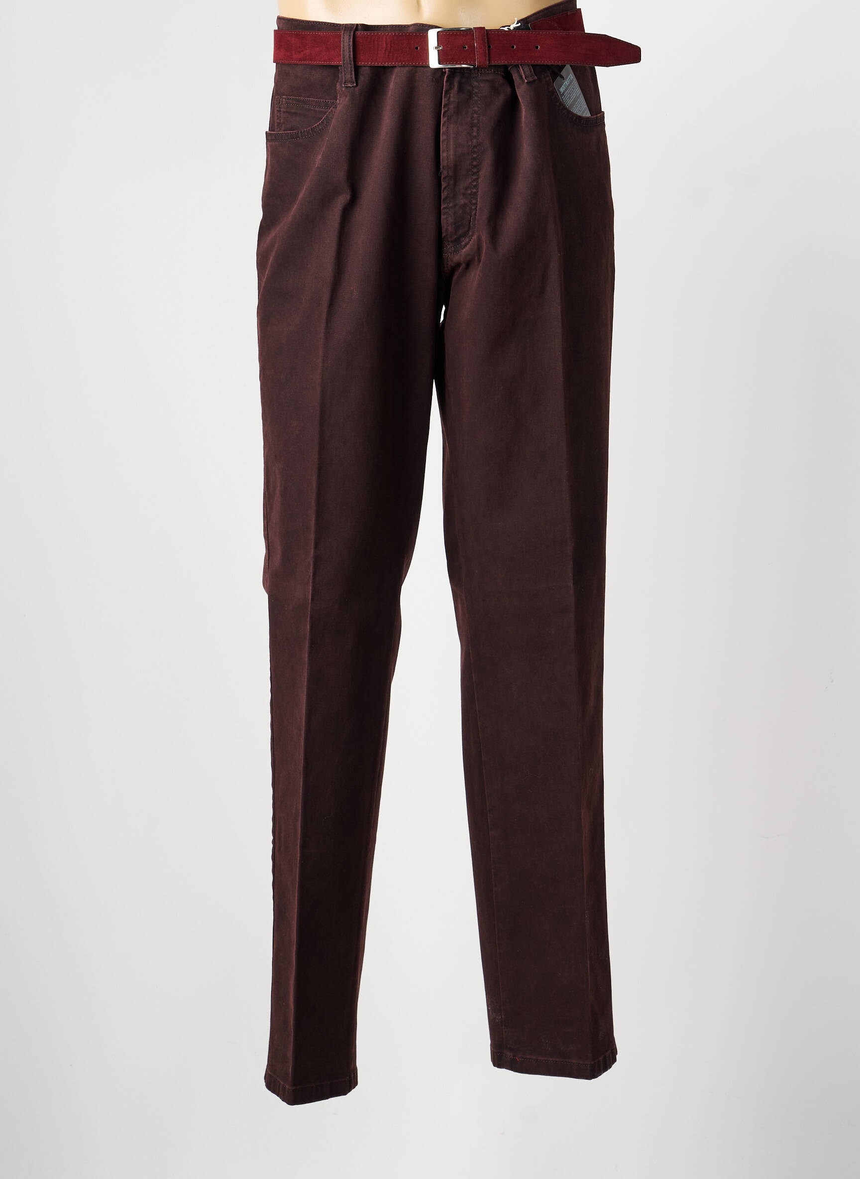 Pantalon chino poches taille normale marron PIONEER homme