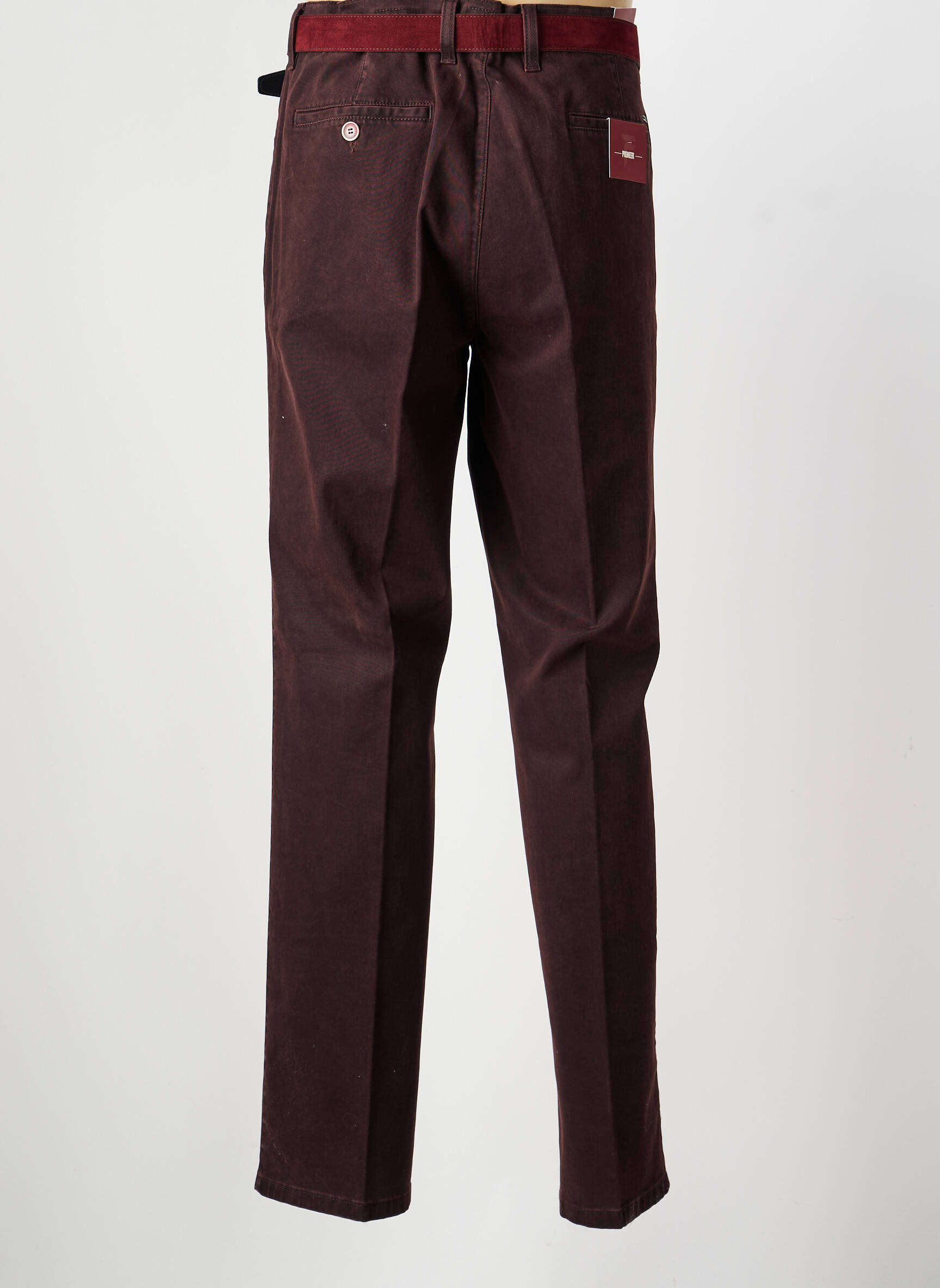 Pantalon chino poches taille normale marron PIONEER homme