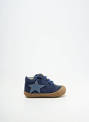 Bottillons nubuck bout rond bleu NATURINO garçon
