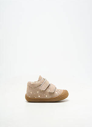Bottillons nubuck bout rond beige NATURINO fille