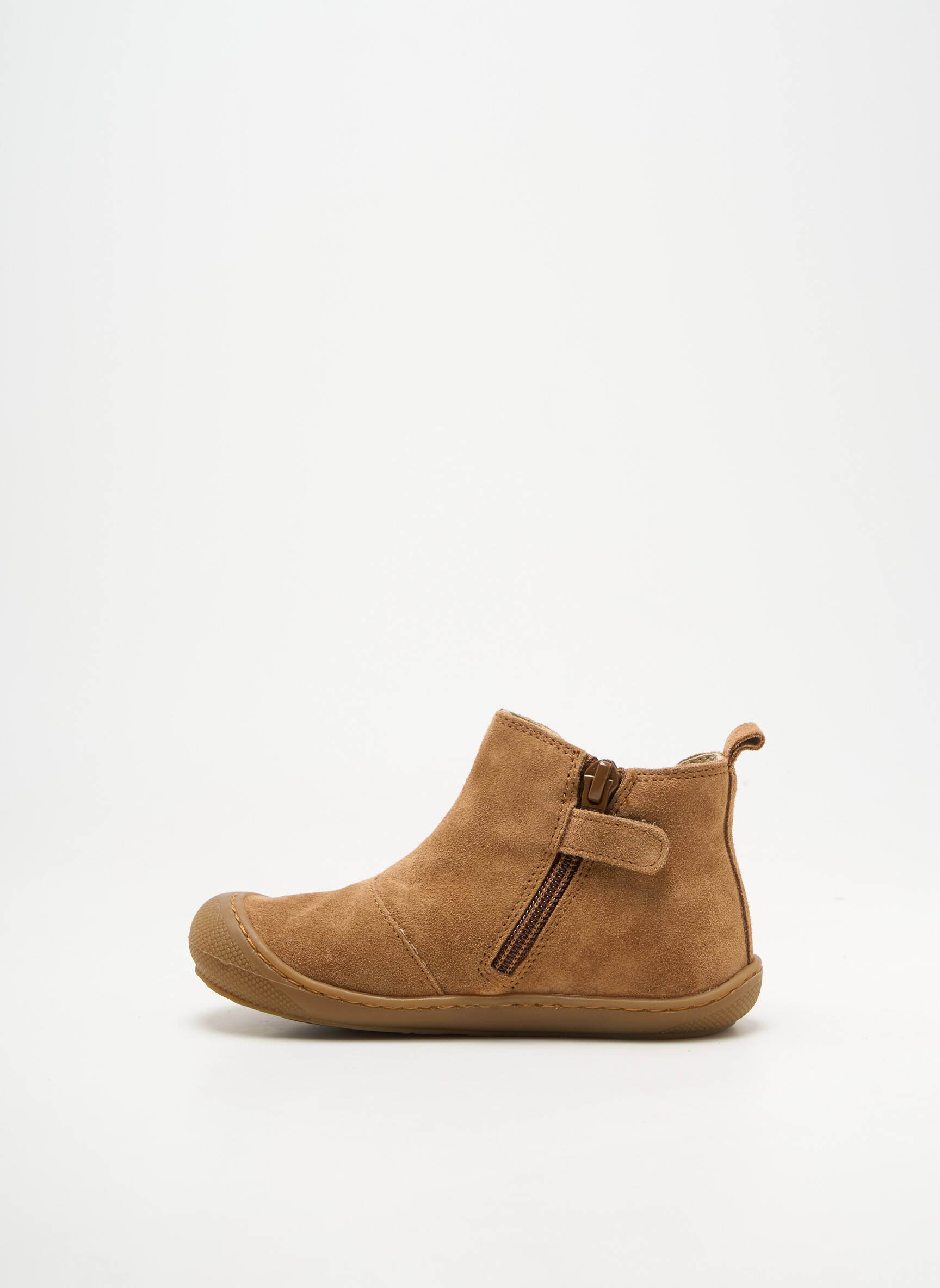 Bottillons nubuck bout rond marron NATURINO garçon