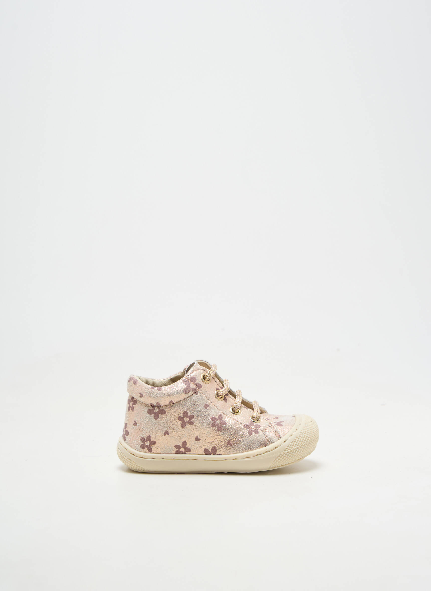 Bottillons tissage satiné bout rond rose NATURINO fille
