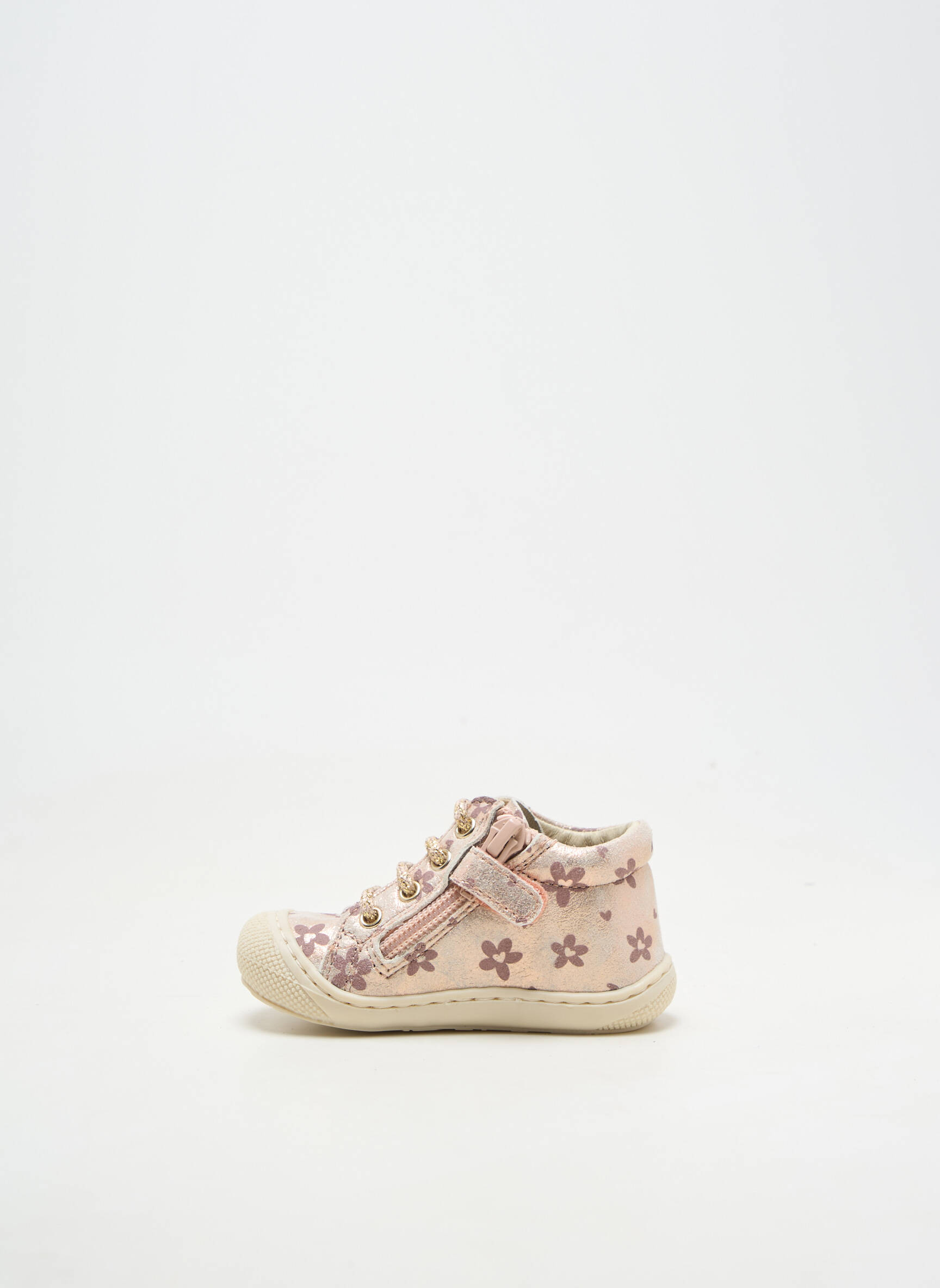 Bottillons tissage satiné bout rond rose NATURINO fille