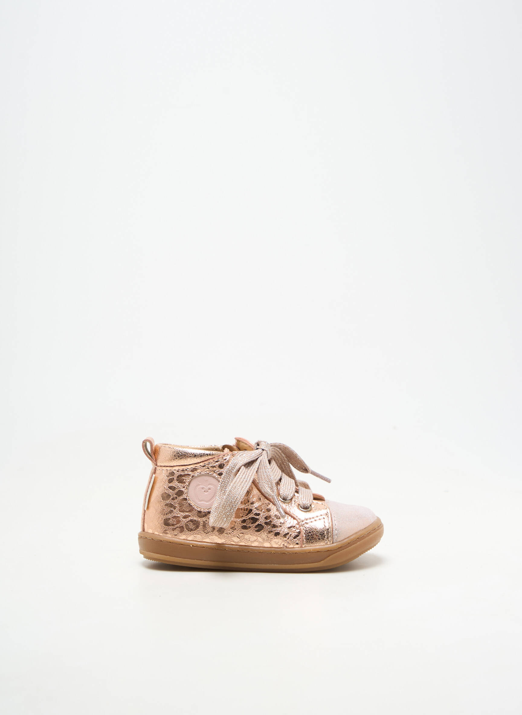 Bottillons tissage satiné bout rond rose SHOO POM fille