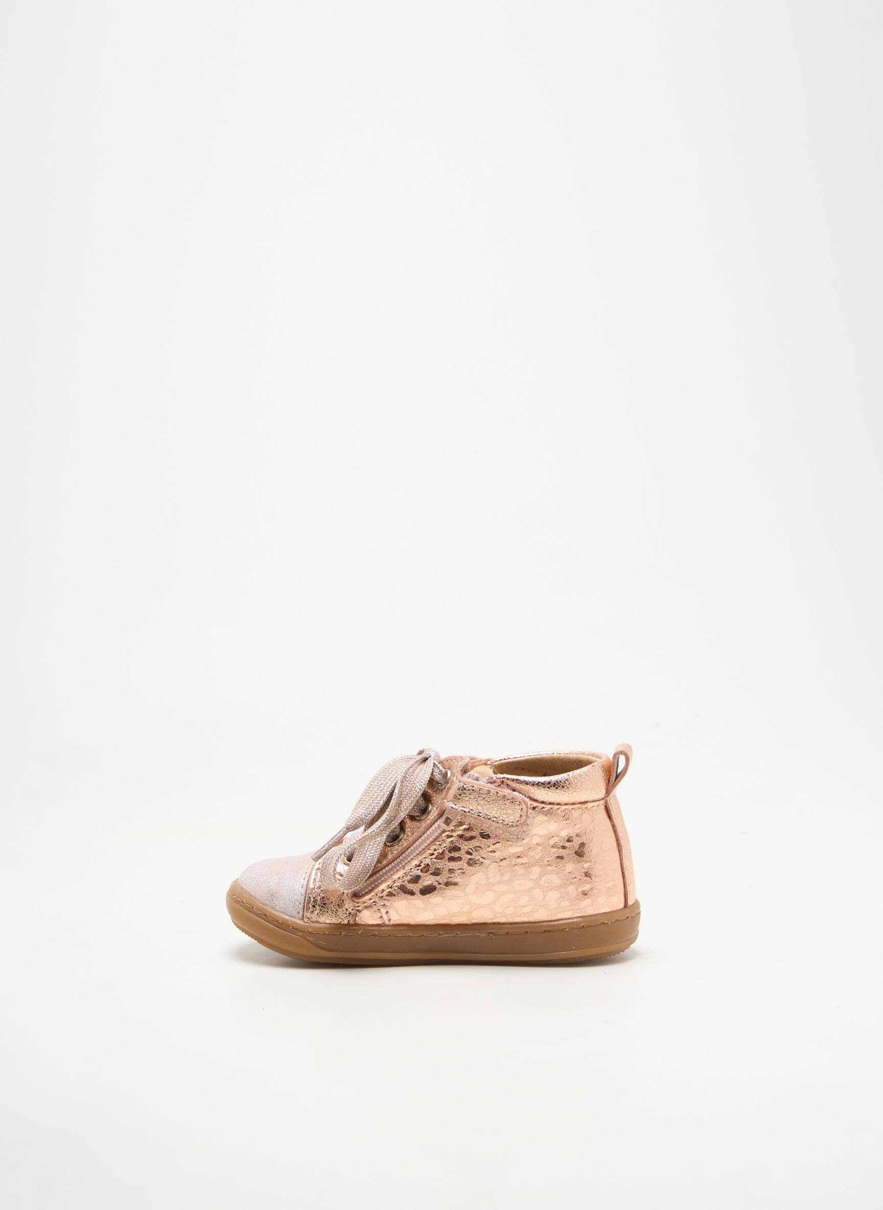 Bottillons tissage satiné bout rond rose SHOO POM fille